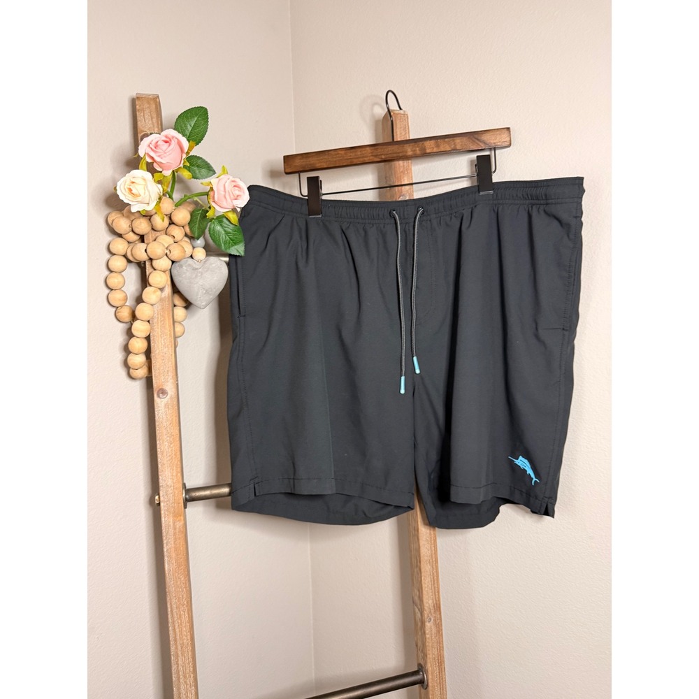 Tommy Bahama Mens XXL Swim Trunks Gray Recycled Polyester Board Shorts 6" Inseam